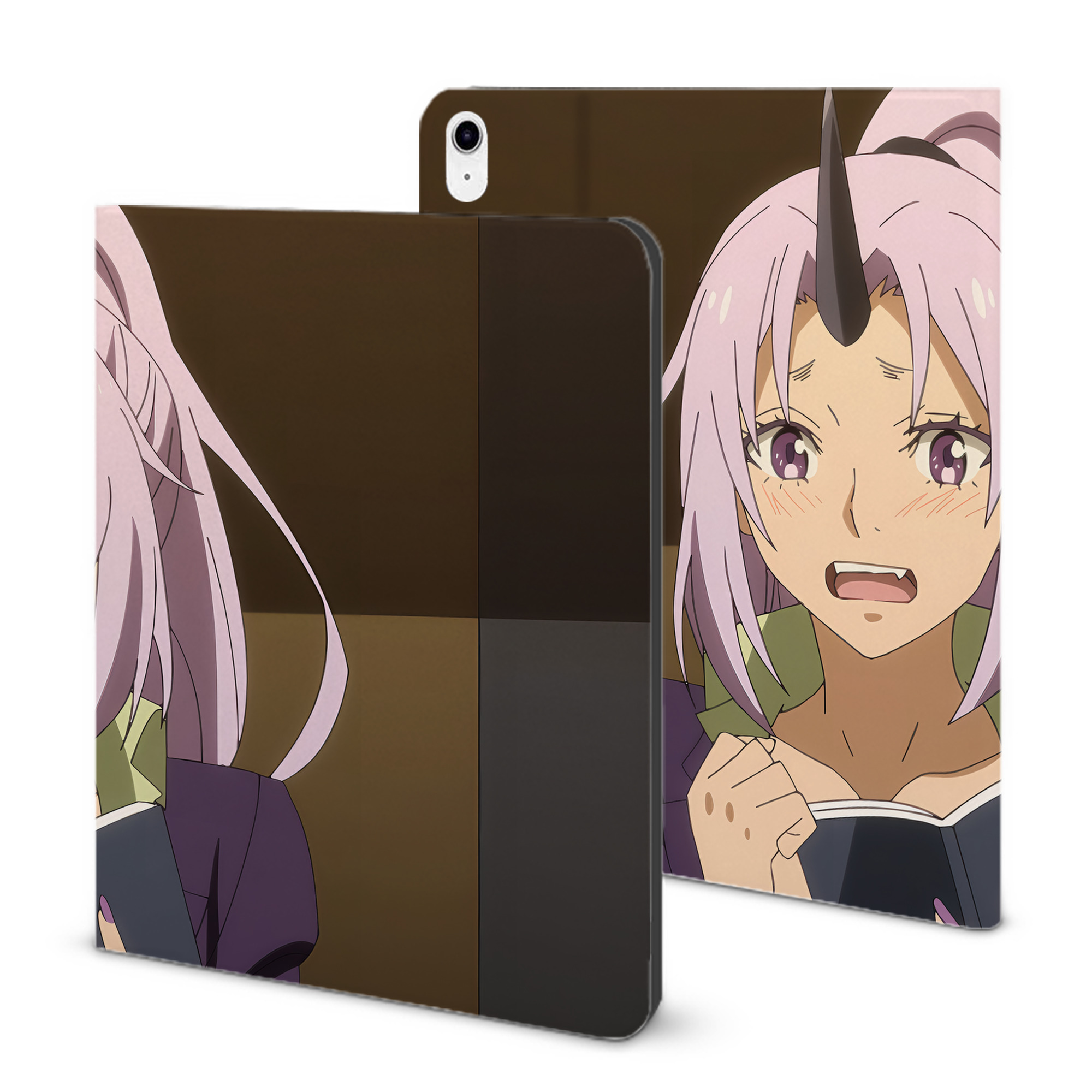 （画像用） 転スラ Regarding Reincarnated to Slime IPad ケース ブック型 PUレザー TPU 耐衝撃 軽量 薄型 ペン収納なし 全面保護 IPad 各モデル対応